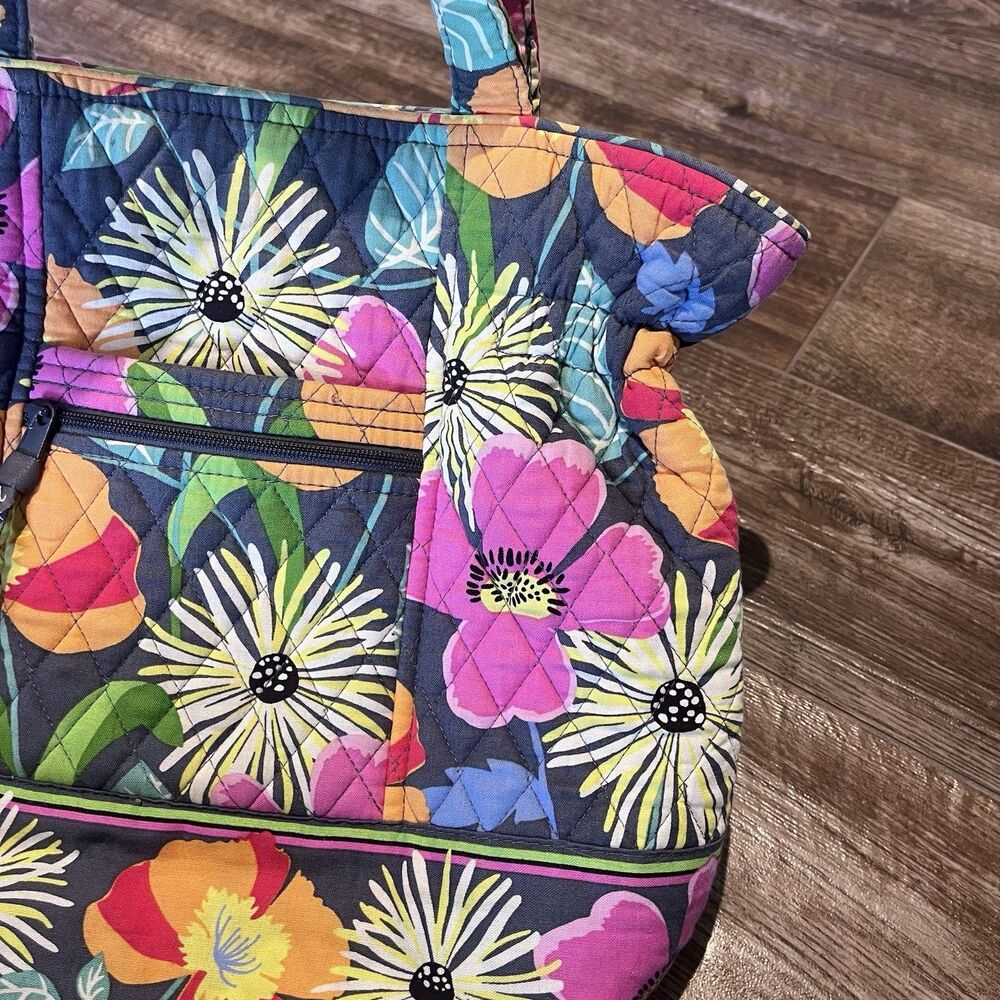 Vera Bradley Jazzy Blooms Bag Medium Floral Shoulder Double Strap Purse Tote - Picture 3 of 9